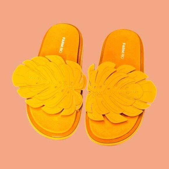 Women's Monstera Yellow Platform Slide Sandals size US 9-9.5 EUR 40 - Picture 2 of 4